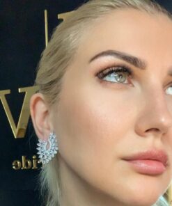 Cercei Luna cu pietre zirconiu