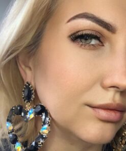 Cercei Inima cu Strasuri