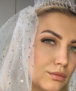 Voal mireasa cu pietre