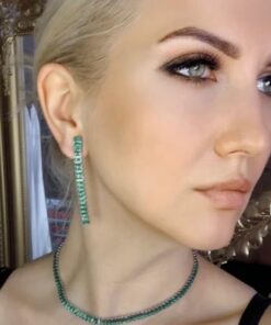 Set bijuterii piatra verde