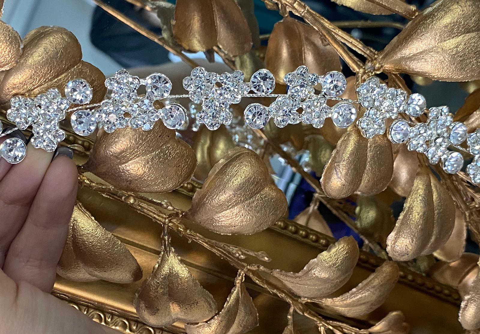 Diadema Flexibila Cristale Flower