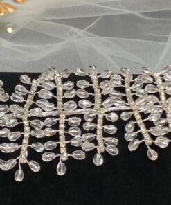 Diadema Mireasă Plata cu Pietre