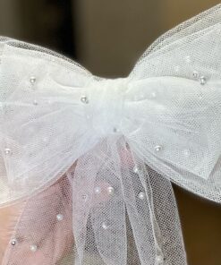 Funda tulle cu perle