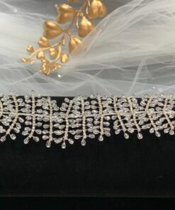 Diadema Mireasă Plata cu Pietre