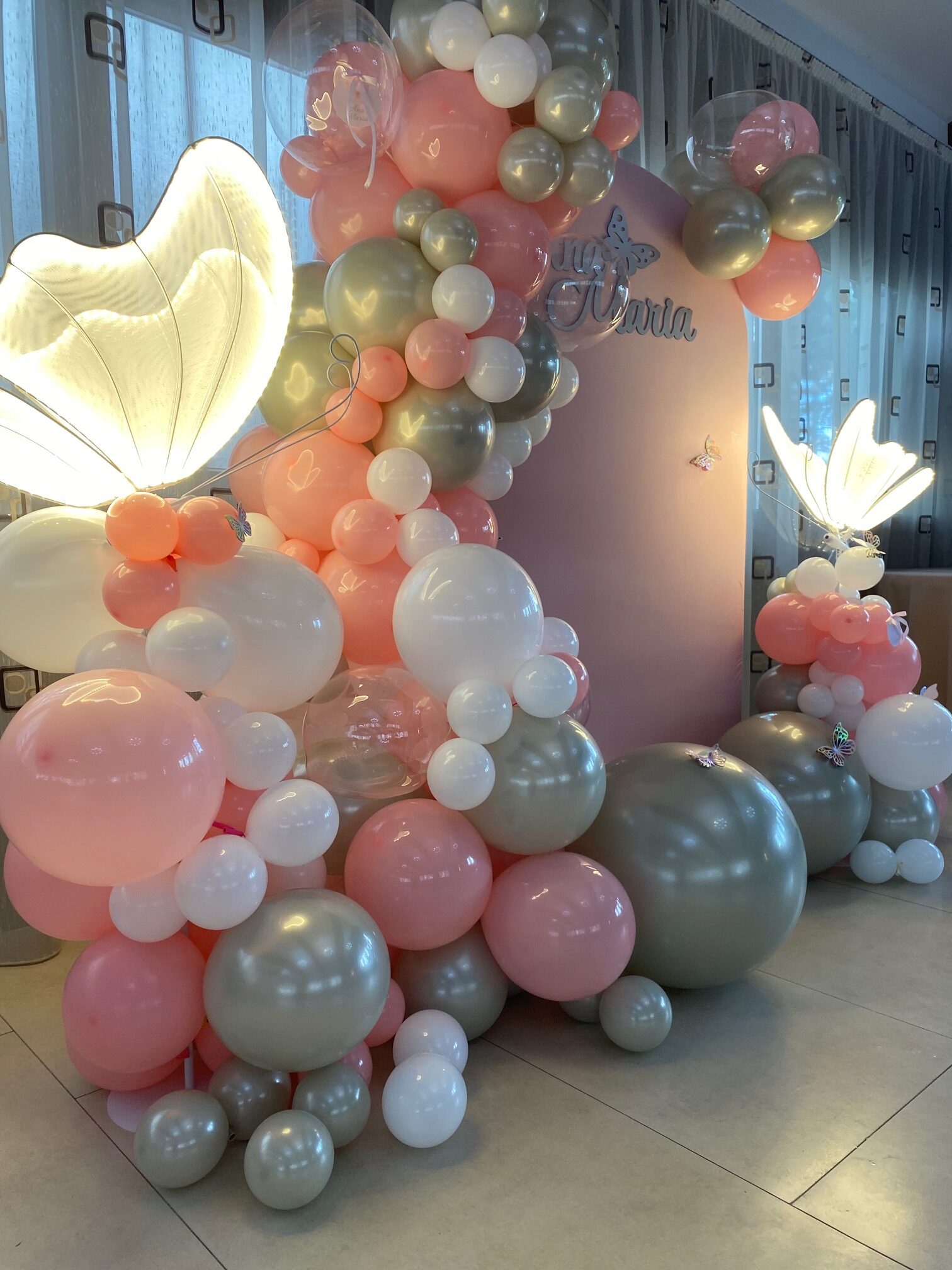 Decor foto botez fluturi